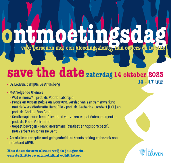 Affiche ontmoetingsdag hemofiliecentrum